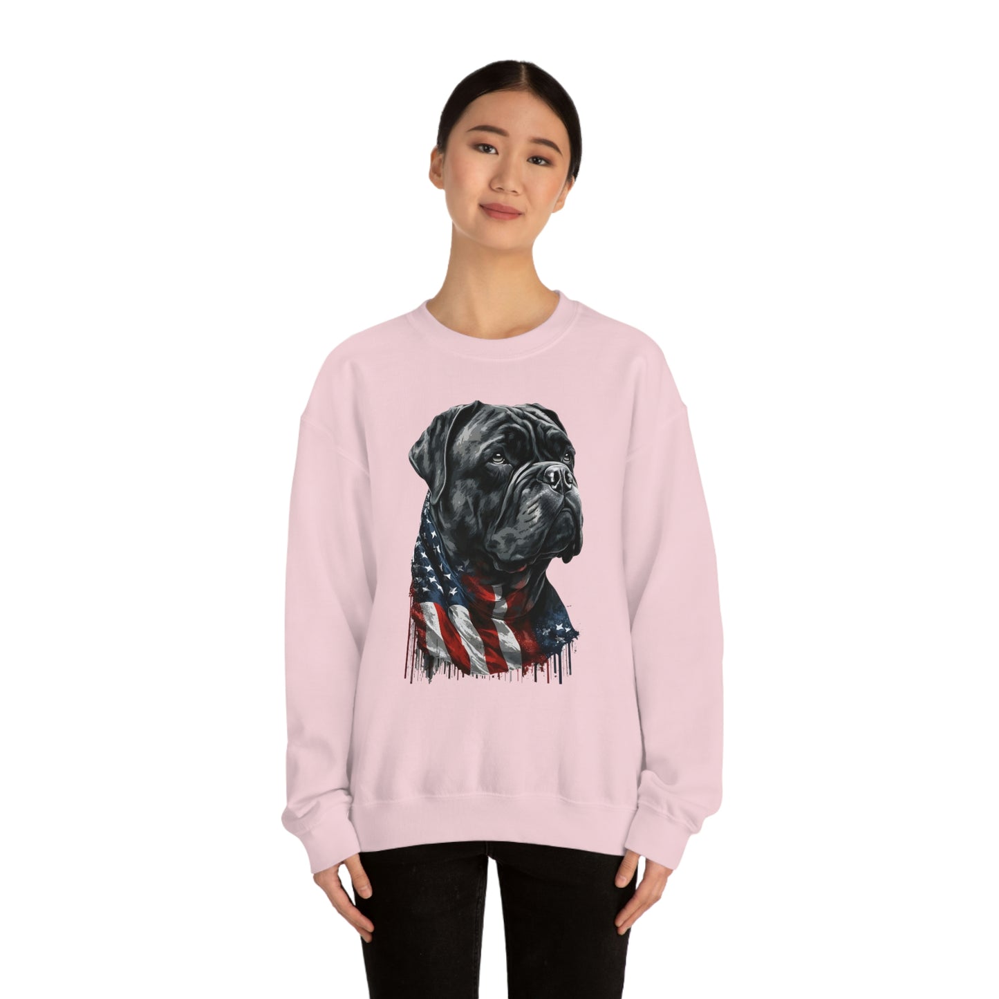 Cane Corso American Flag Crewneck Sweater (unisex)