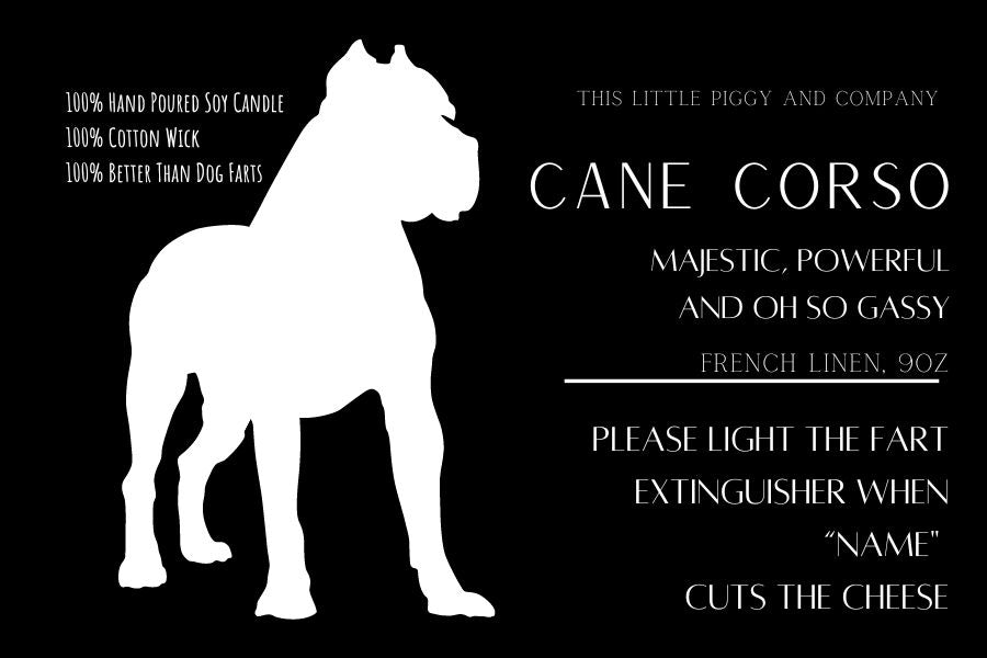 Custom Cane Corso Fart Extinguisher - 100% Soy Candle