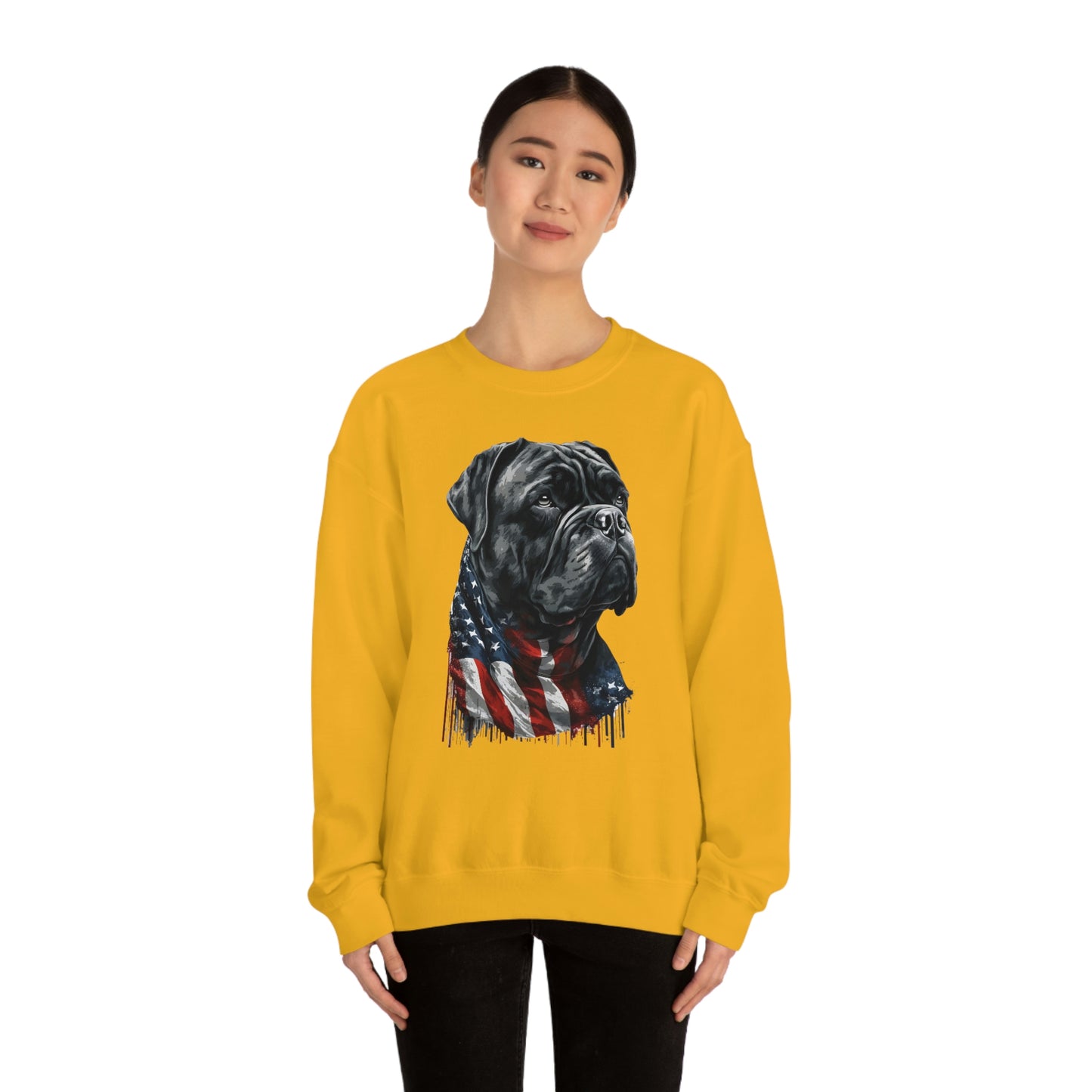 Cane Corso American Flag Crewneck Sweater (unisex)