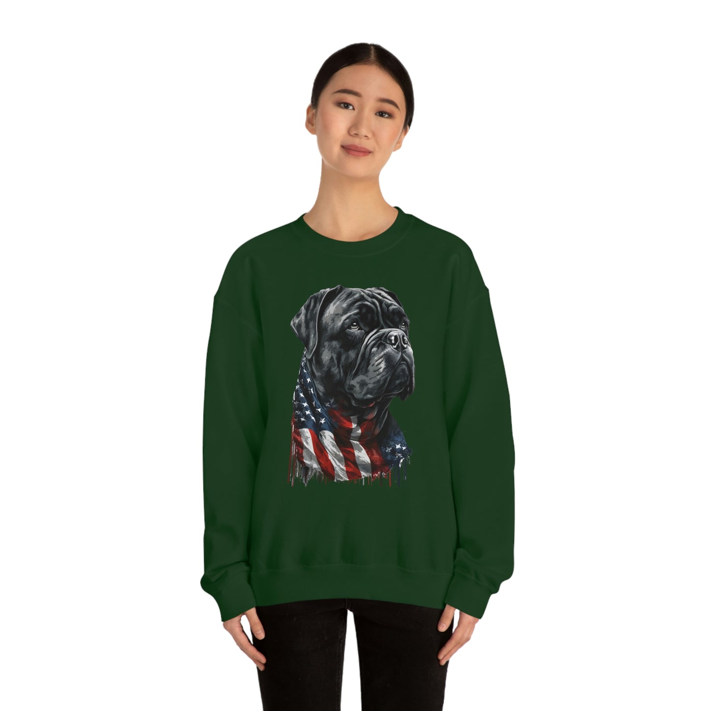 Cane Corso American Flag Crewneck Sweater (unisex)