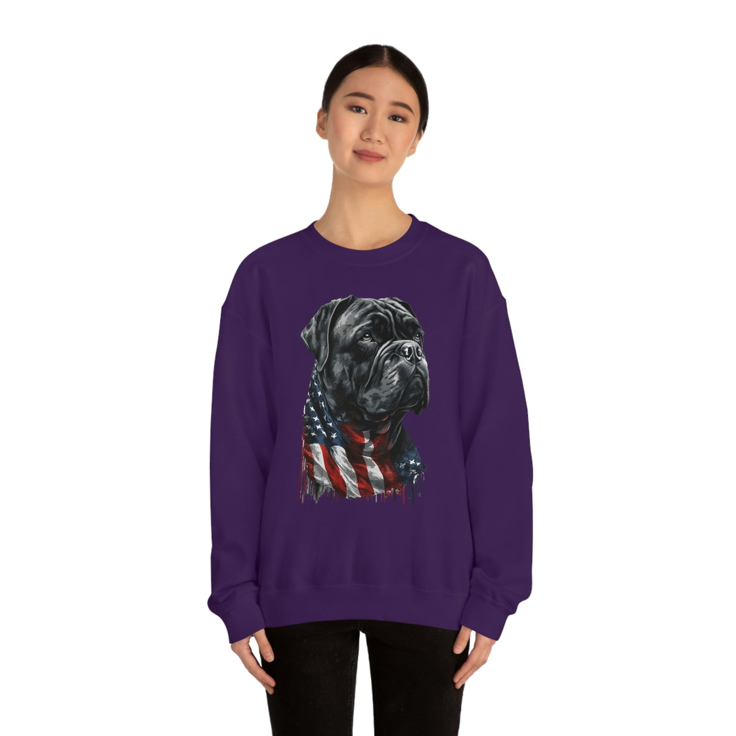 Cane Corso American Flag Crewneck Sweater (unisex)