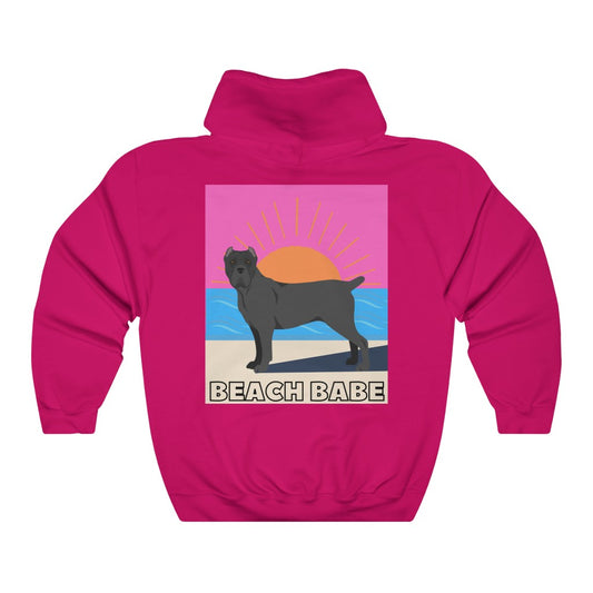 Beach Babe Cane Corso Hoodie Sweatshirt | Black Cane Corso Gift | Mom Shirt | Dad Shirt | Cool Mom Gift | Cane Corso Lover | Gift for Wife