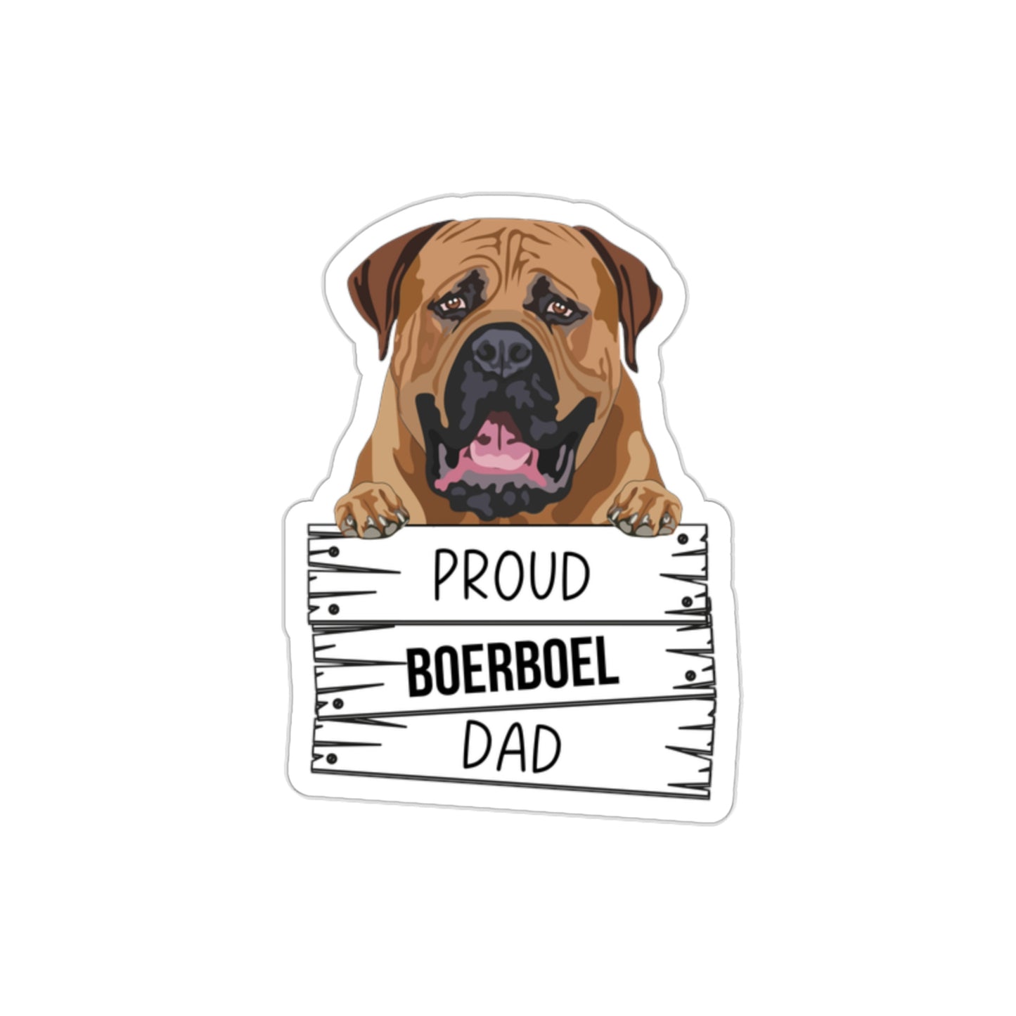 Boerboel Dad Die-Cut Stickers