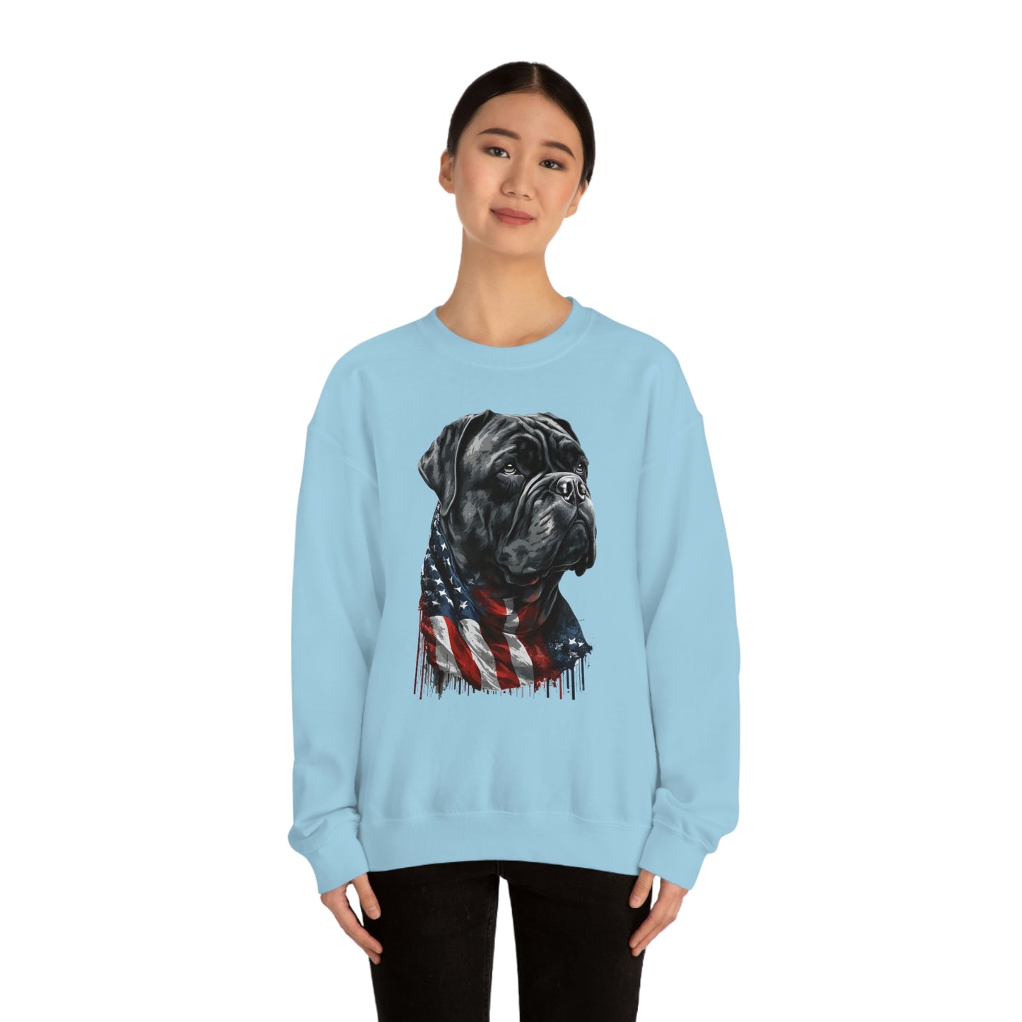 Cane Corso American Flag Crewneck Sweater (unisex)