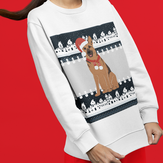 | German Shepherd Christmas Crewneck | German Shepherd Mom | German Shepherd Sweatshirt | Ugly Xmas