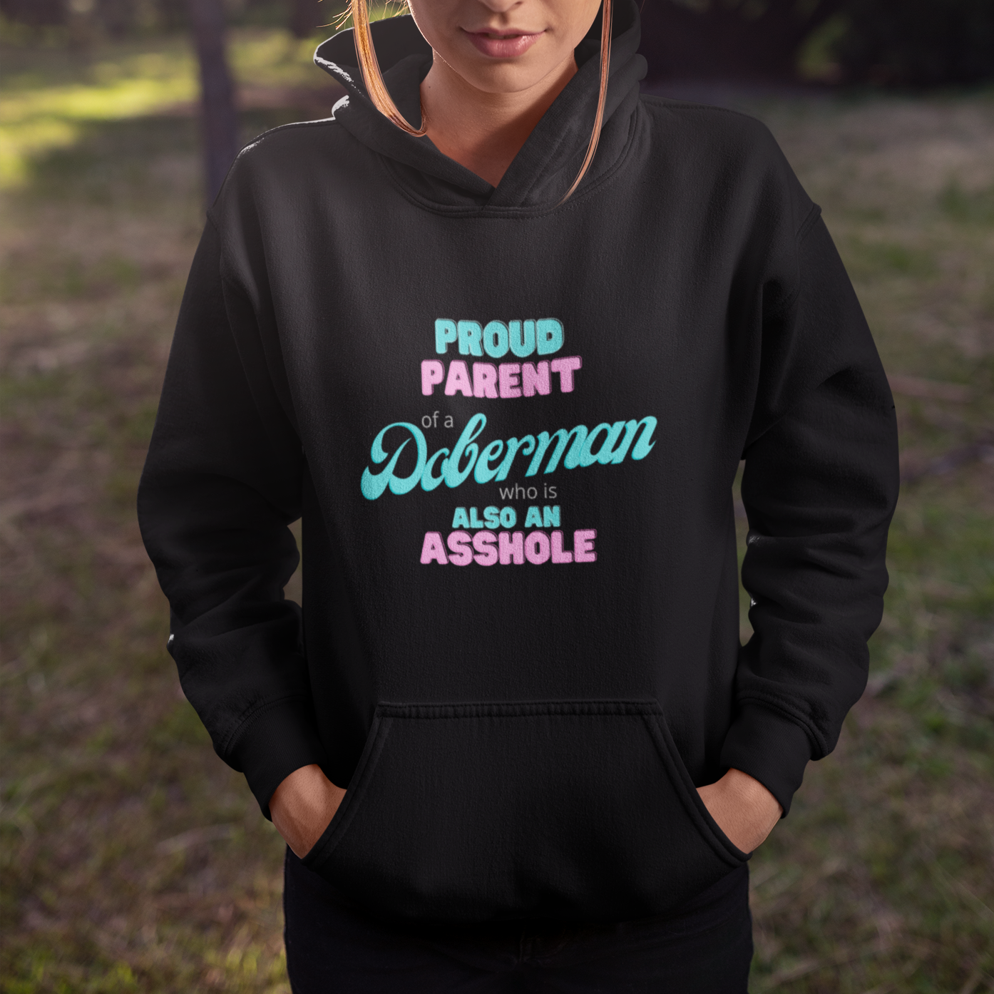 Parent of Doberman Asshole Hoodie | Dog Mom Sweater | Dog Dad Hoodie | New Dog Gift | New Puppy Gift | Dobie Lover | swearing