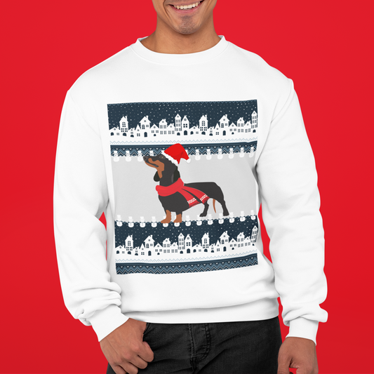 | Dachshund Christmas Crewneck | Dachshund Mom | Dachshund Sweatshirt | Ugly Xmas Sweater | Ugly Holiday