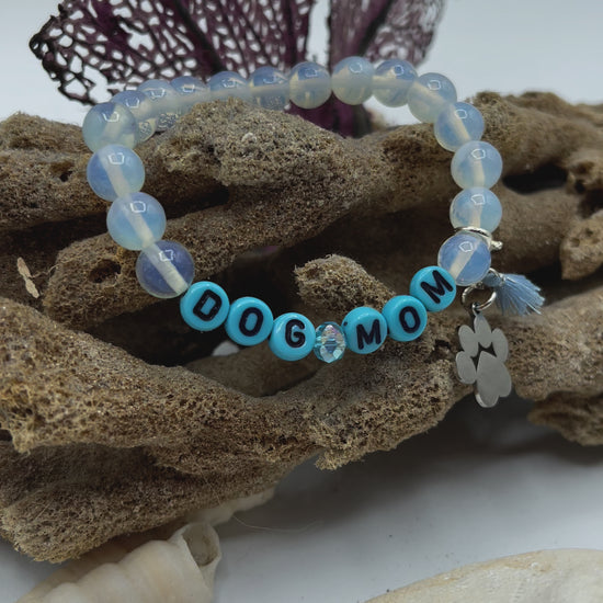 moonstone dog mom bracelet