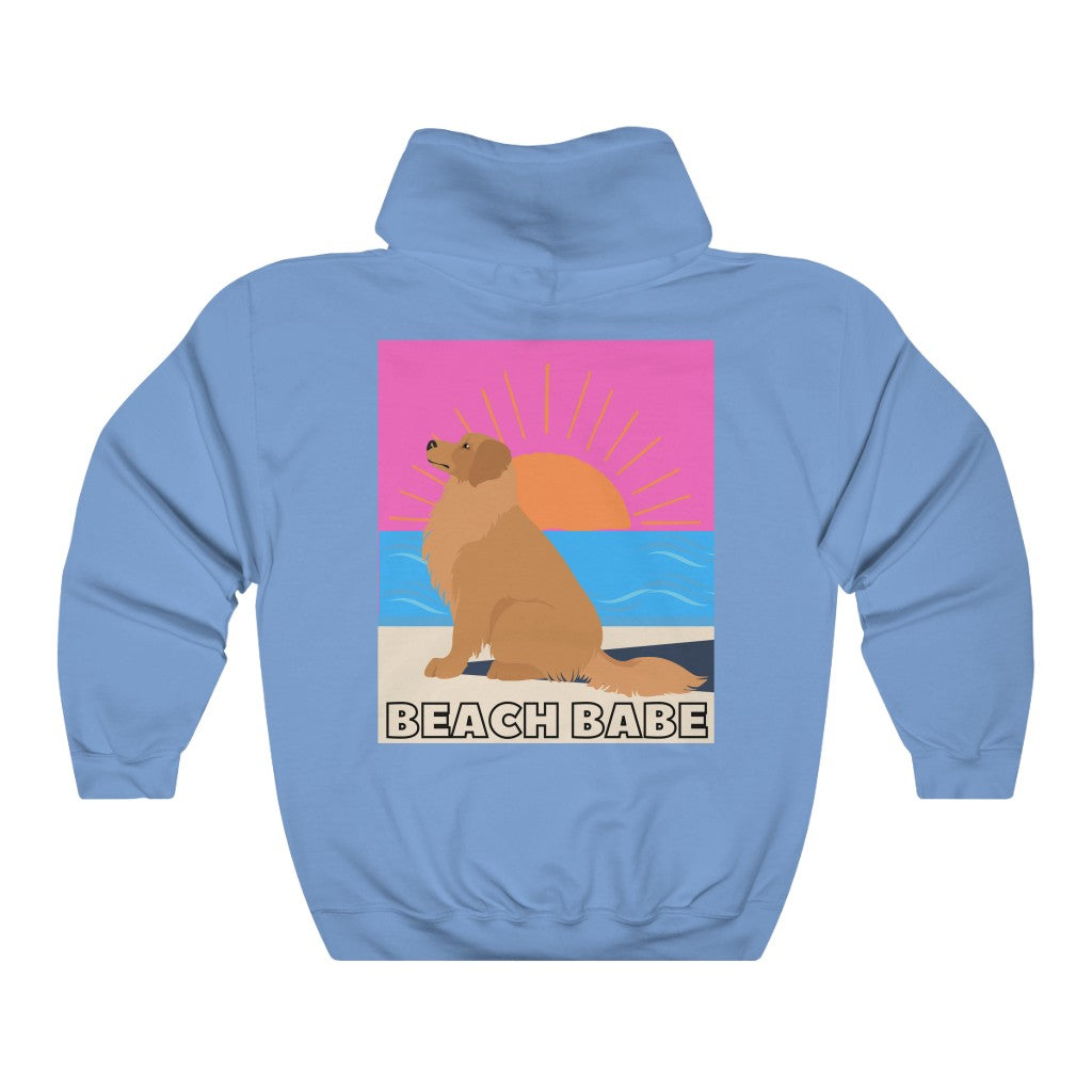 Beach Babe Golden Retriever Hoodie | Dog Mom Sweater | Dog Dad Hoodie | New Dog Gift | New Puppy Gift |