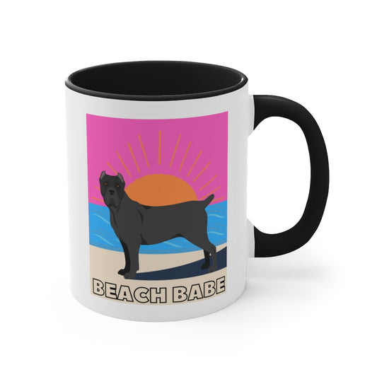 Beach Babe Black Cane Corso Mug | Cane Corso Cup | Dog Mug | Gift For Dog Mom | Gift For Dog Dad | New Dog Parent | Dog | Cane Corso Lover