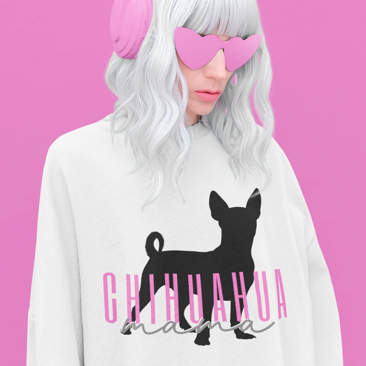  | Chihuahua Mom Crewneck | Chi Mom | Chihuahua Sweatshirt | Gif For Chihuahua Mom | Personalized Dog Mom Sweater