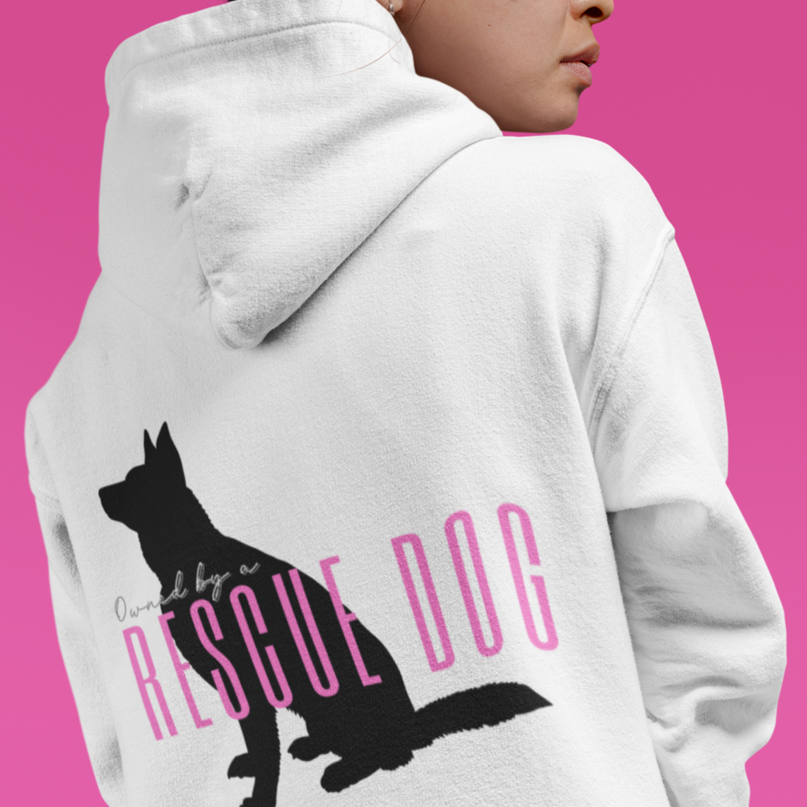  | Owned By A Rescue Dog Sweatshirt | Rescue Dog Shirt | Mom of Rescue Dog | Rescue Dog Dad | Gift for Rescue Dog Mama