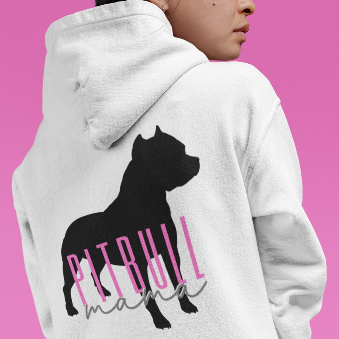 Pitbull Mama Hoodie - Customizable - Pitbull Sweatshirt, Pitbull Shirt, Pitbull Mom, Pitbull Dad, Dog mom Gift, Gift For Pit Mama