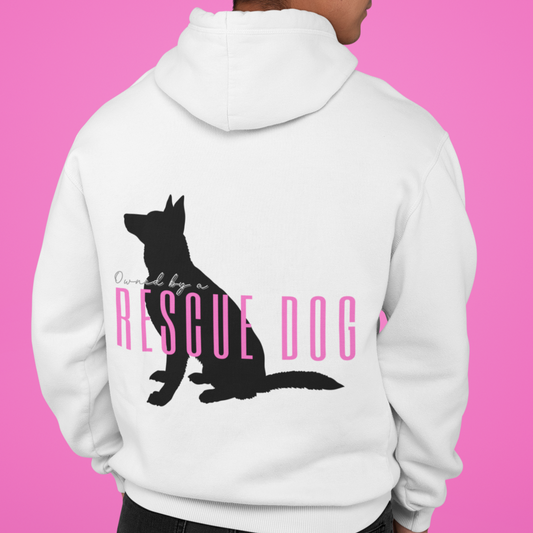  | Owned By A Rescue Dog Sweatshirt | Rescue Dog Shirt | Mom of Rescue Dog | Rescue Dog Dad | Gift for Rescue Dog Mama