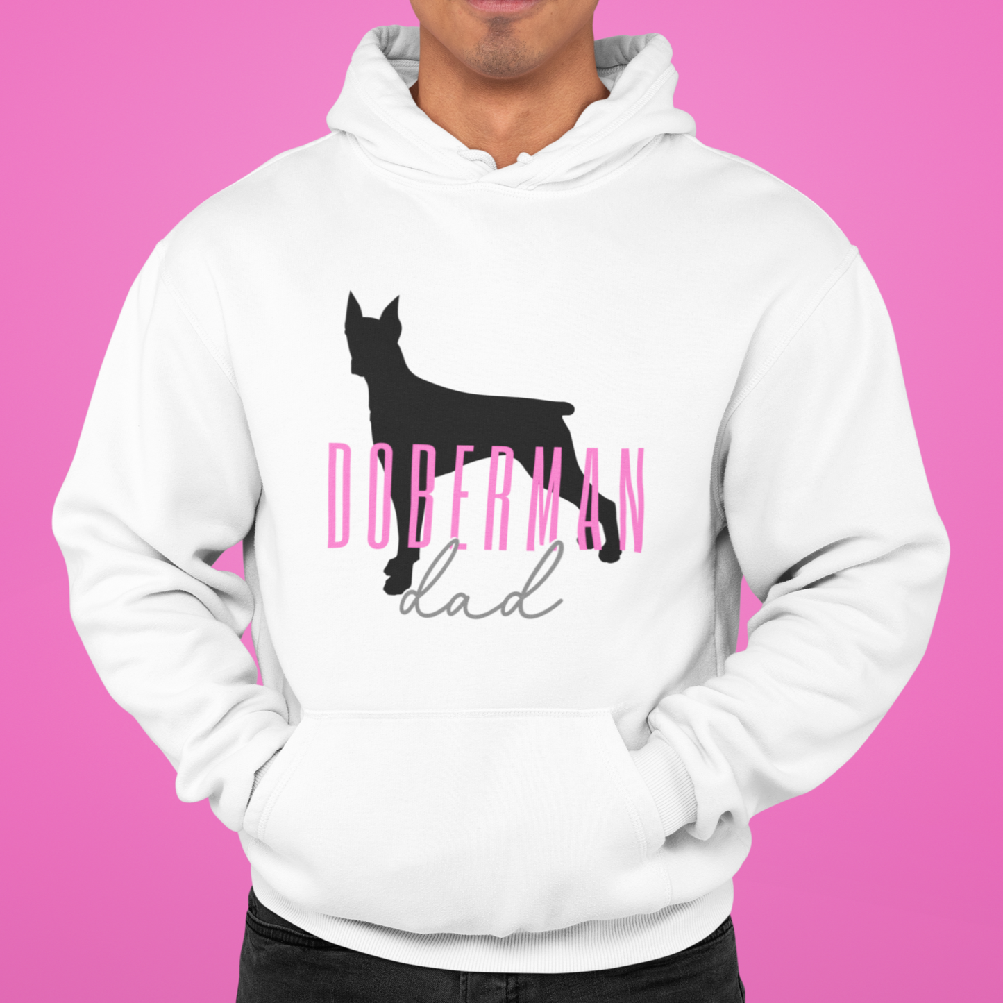 | Doberman Dad Sweater | Custom Doberman Dad Sweatshirt | Gift for Dobie Dad | Custom Gift For Doberman Pinscher