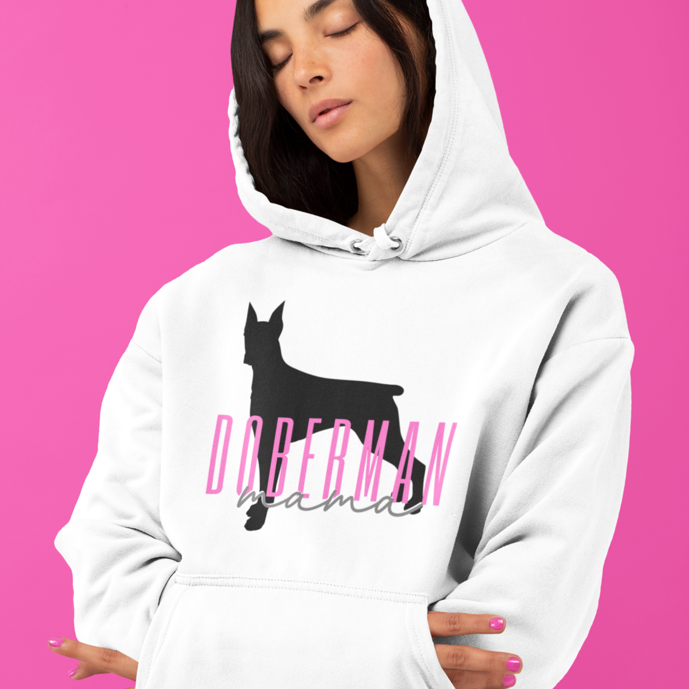 | Doberman Mom Sweater | Custom Doberman Mama Sweatshirt | Gift for Dobie Mama | Gift For Doberman Pinscher