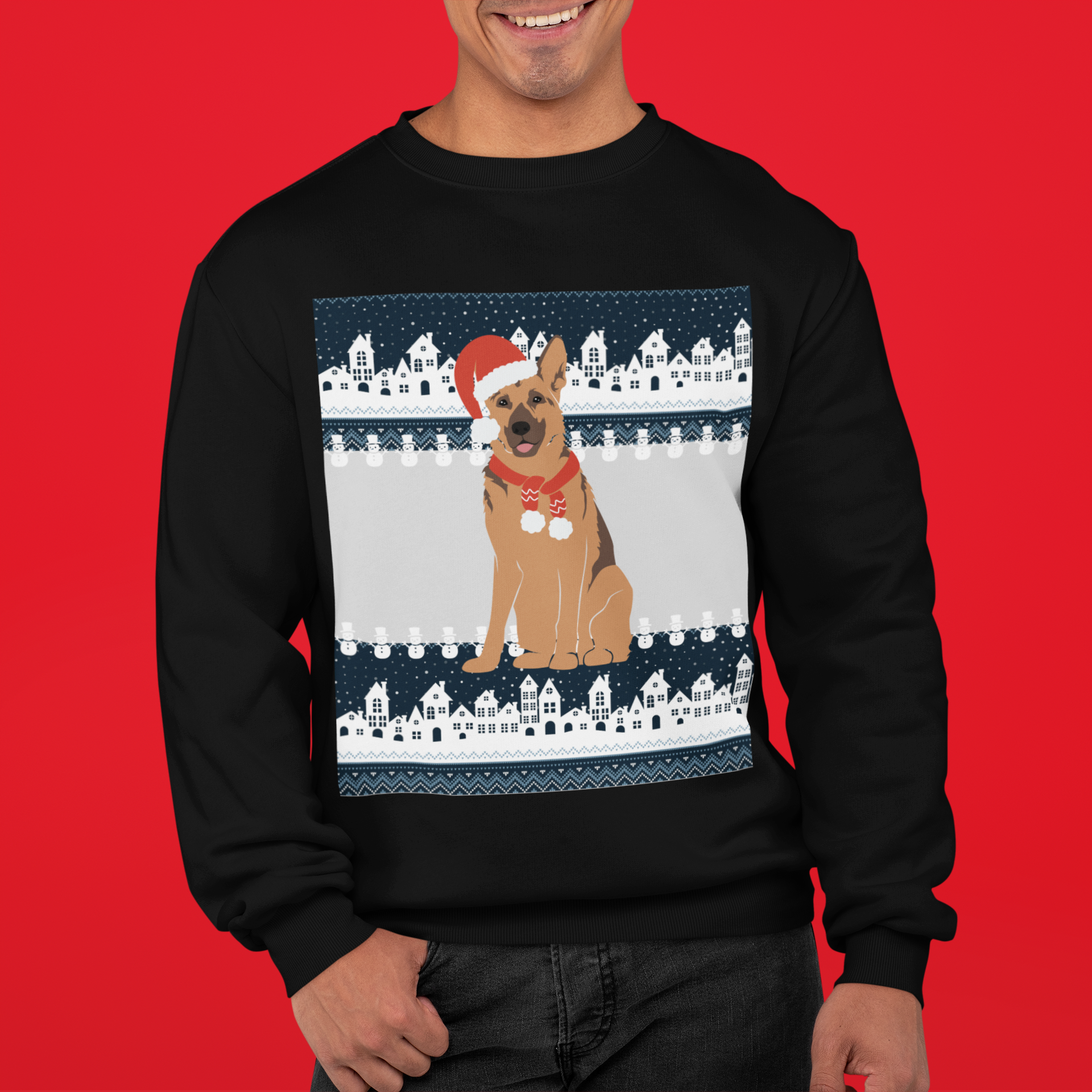  | German Shepherd Christmas Crewneck | German Shepherd Mom | German Shepherd Sweatshirt | Ugly Xmas