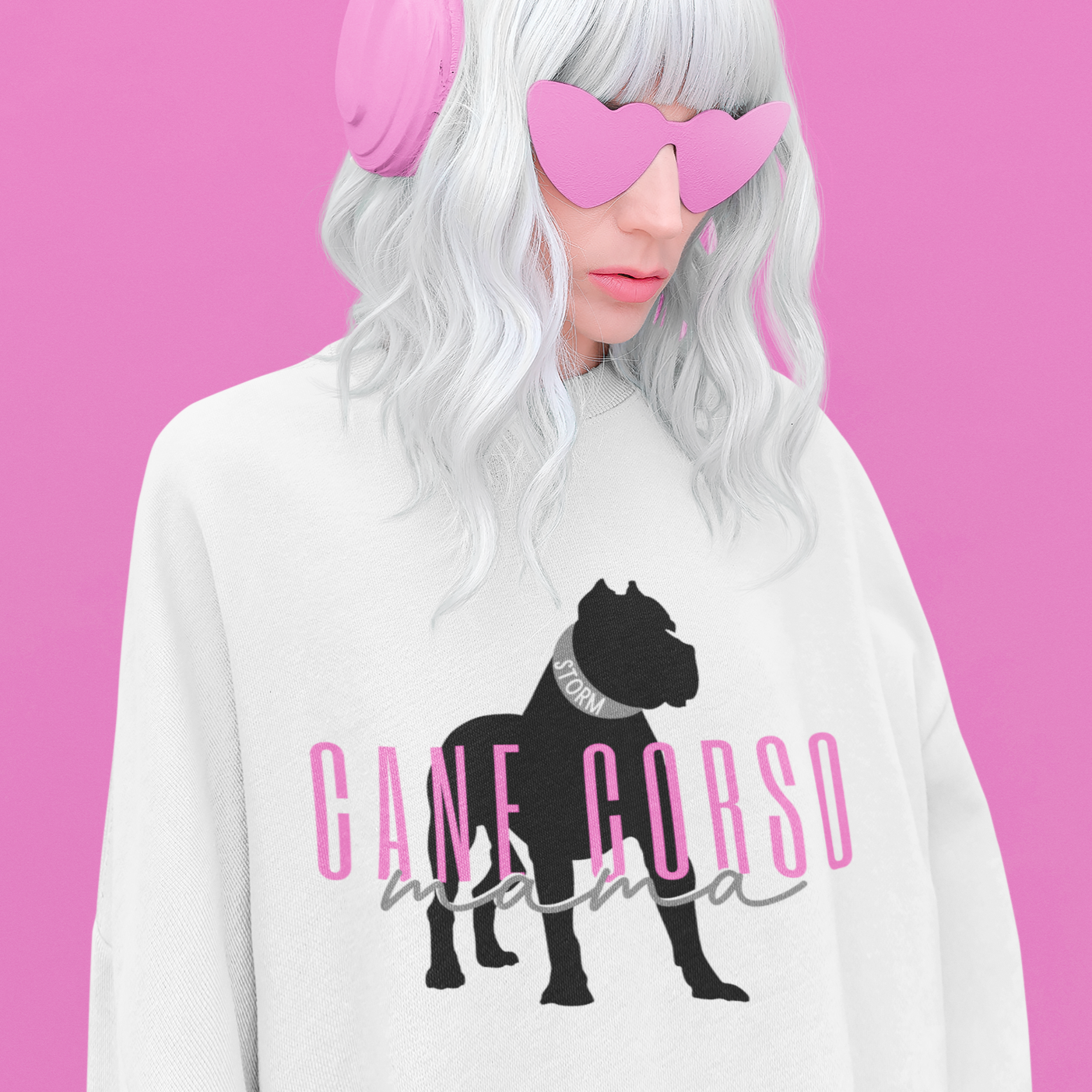 Cane Corso Mama Custom Crewneck Sweatshirt | Gift For Cane Corso Mom | Italian Mastiff Lover | Dog Mama Sweater | Cane Corso Mom Shirt