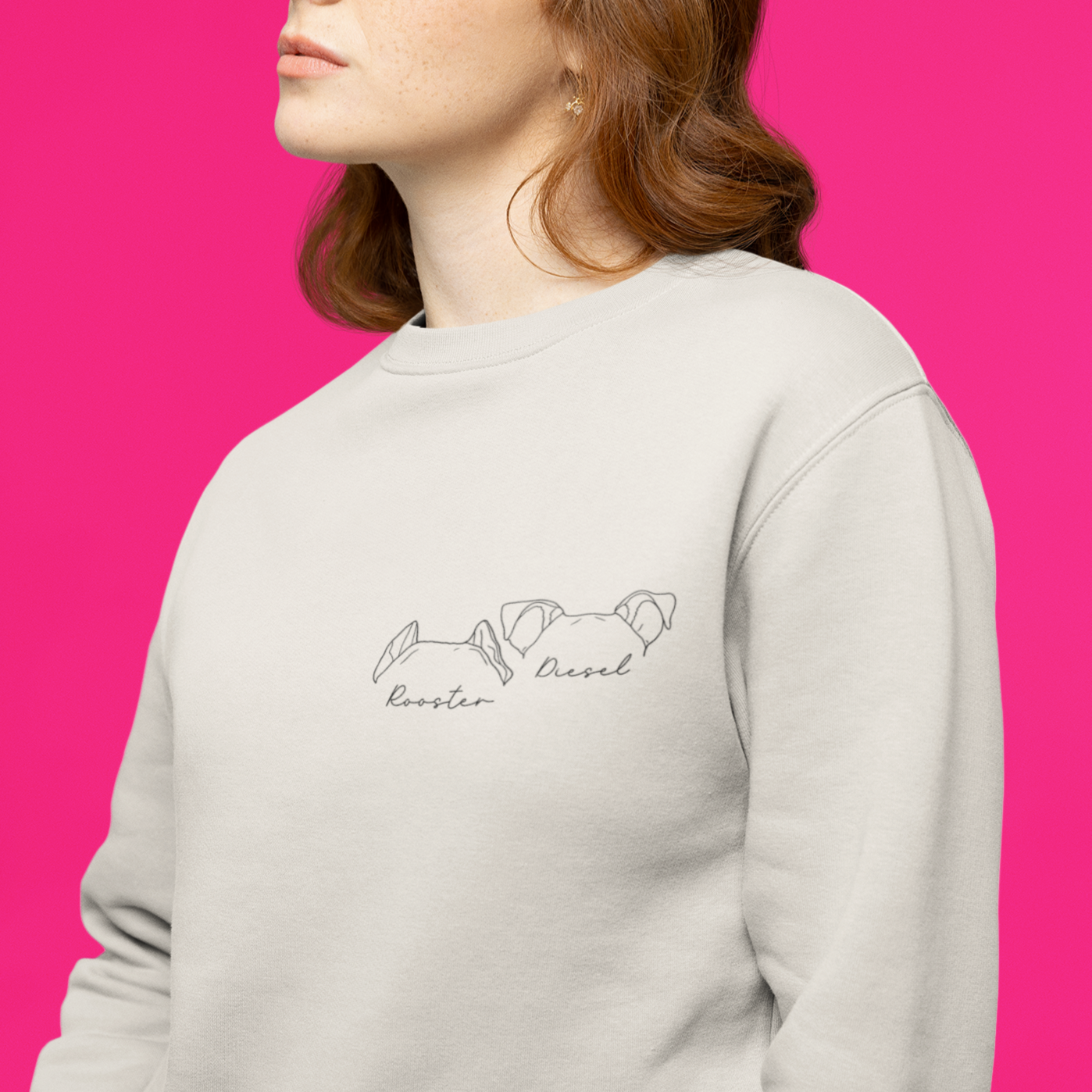  | Personalized Dog Mom Shirt Crewneck | Dog Mom Sweatshirt | Dog Ears Shirt | Gift For Dog Mama | Dog Breed Shirt