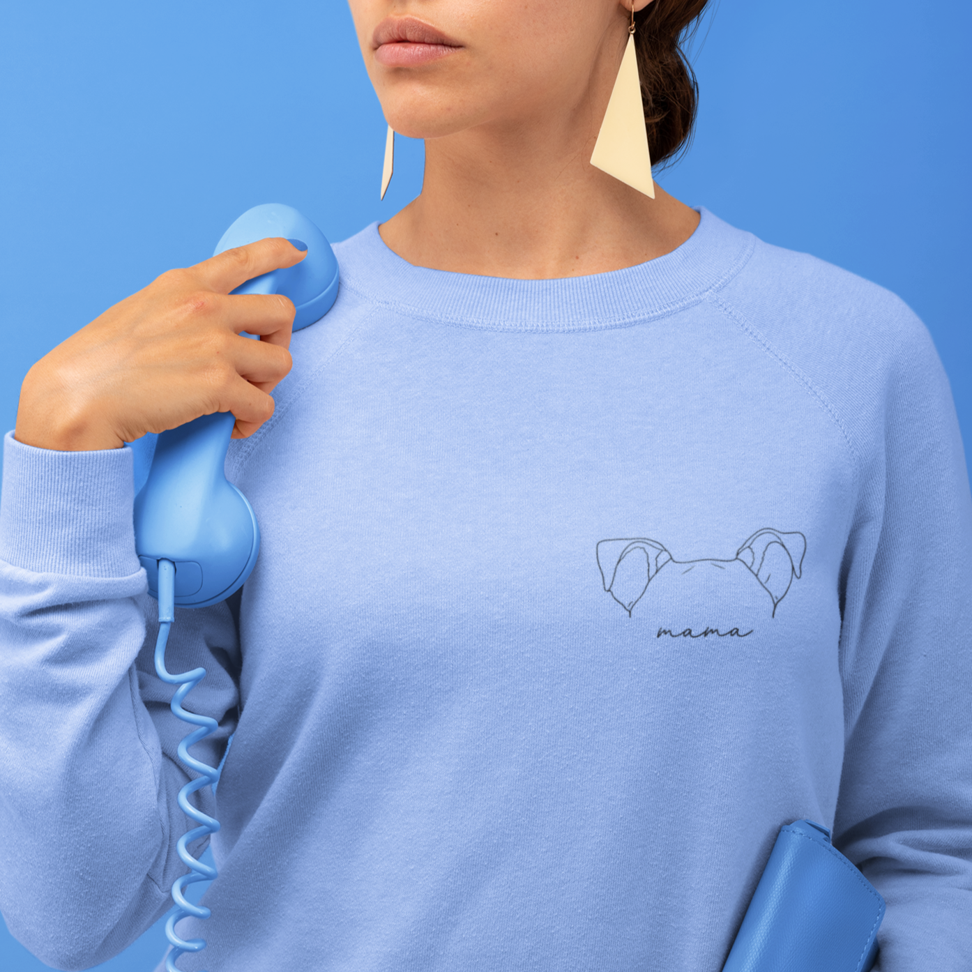  | Personalized Dog Mom Shirt Crewneck | Dog Mom Sweatshirt | Dog Ears Shirt | Gift For Dog Mama | Dog Breed Shirt